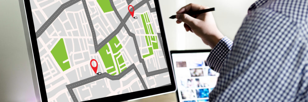 GPS Map to Route Destination network connection Location Street Map with GPS Icons  Navigation