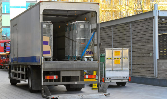 Delivery Truck Unloading Loading